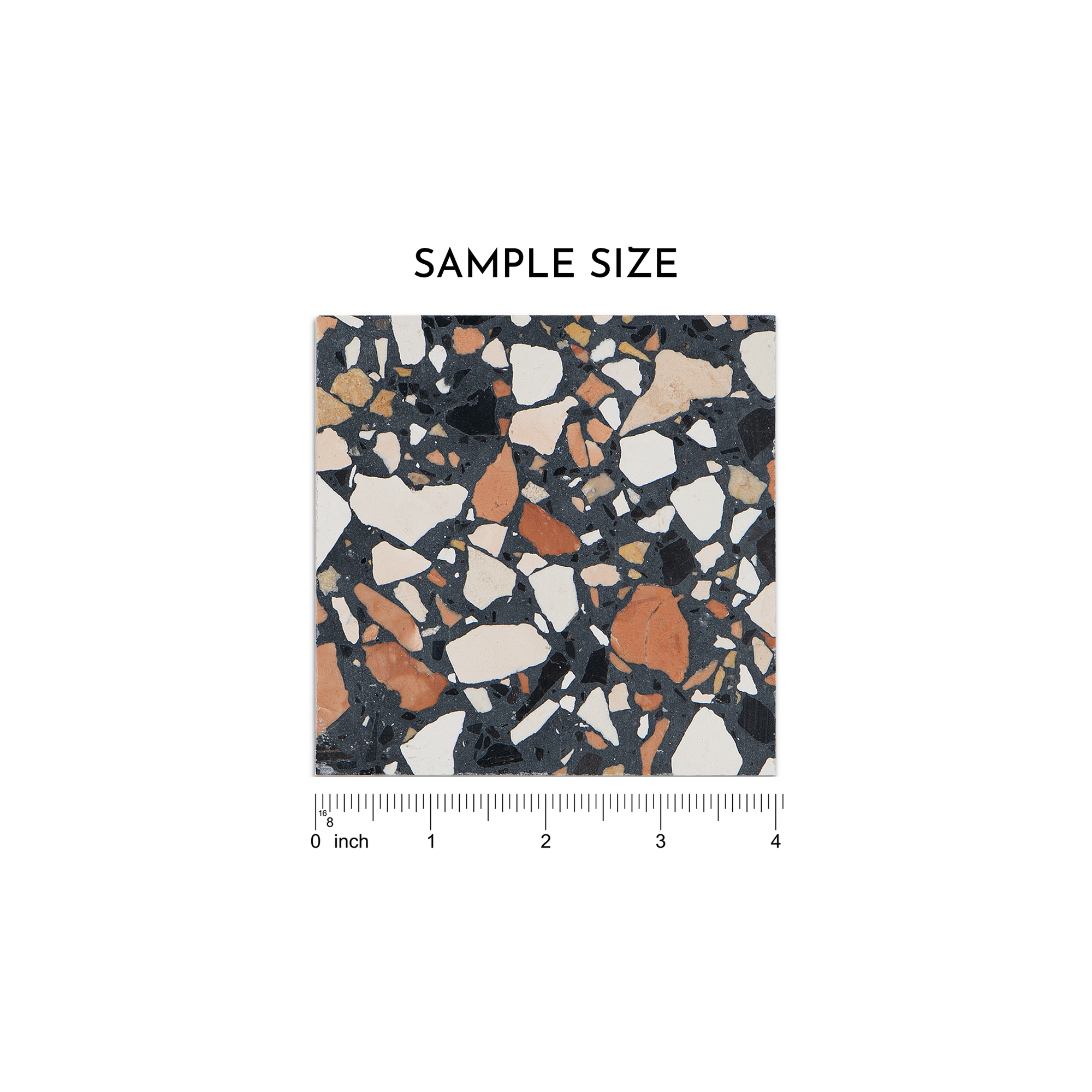 Ponza Black 16x16 Terrazzo Tile