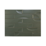 Hoop Wave 2.5x10 Silence Green Ceramic Tile