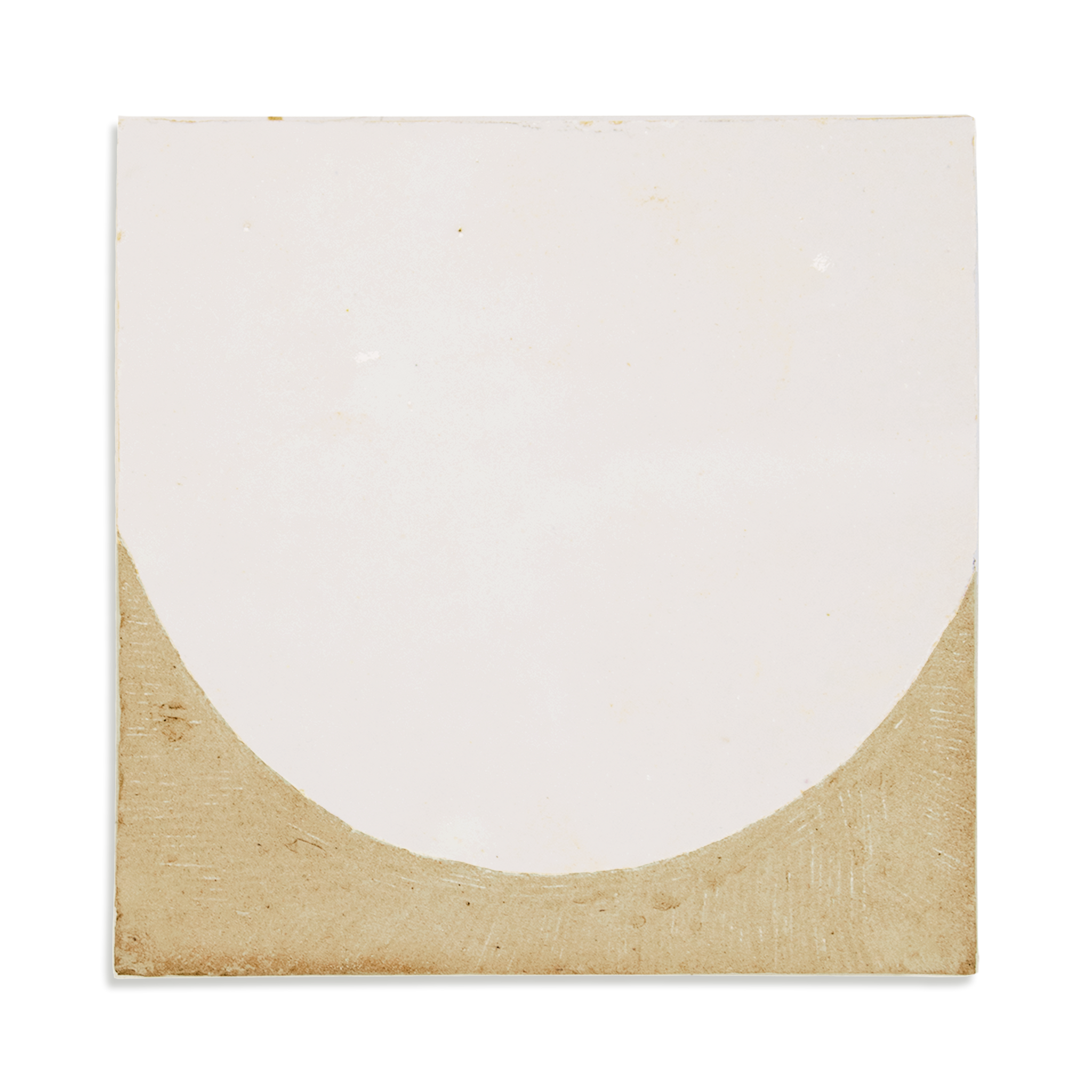 Chiseled 4x4 Half-Moon Off White Zellige Tile