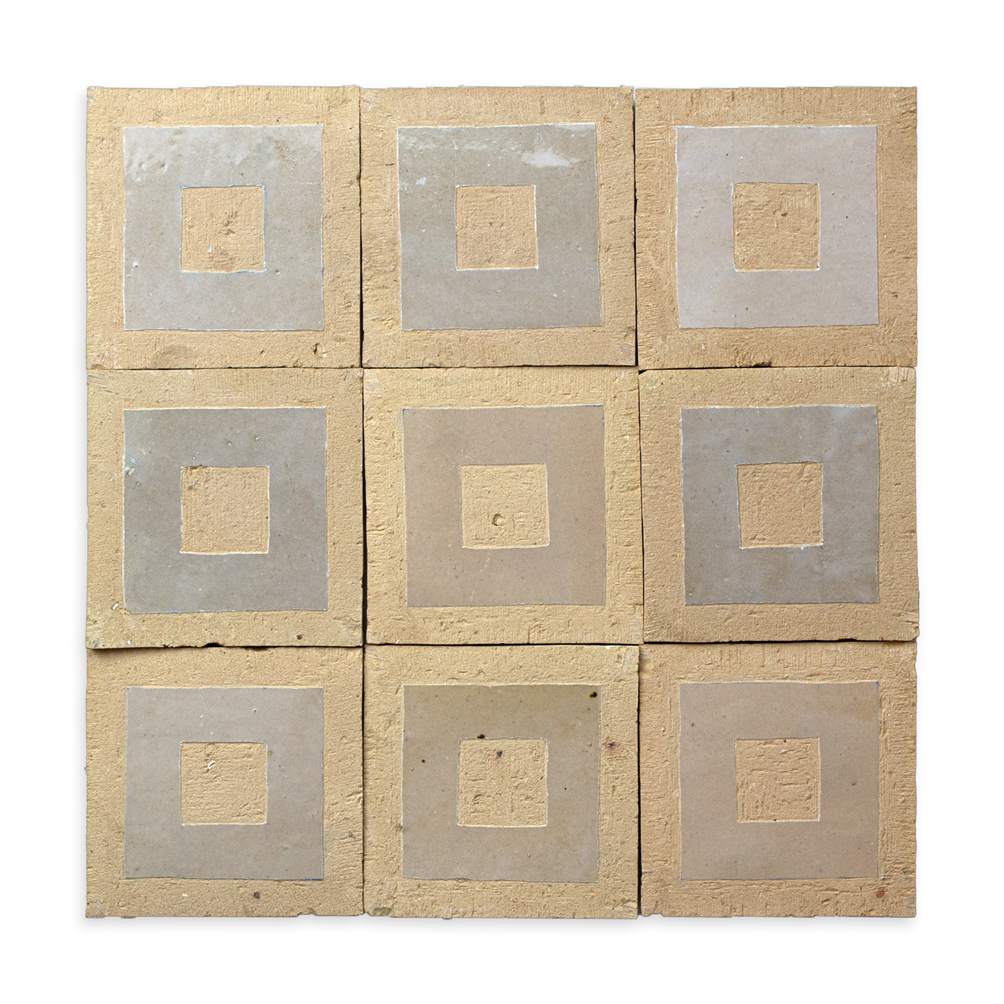 Chiseled 4x4 Square Ecru White Zellige Tile