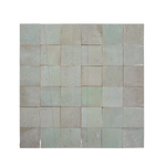 Handmade Moroccan Zellige 2x2 Fern Green Terracotta Mosaic Tile - Lot of 11 Sq ft