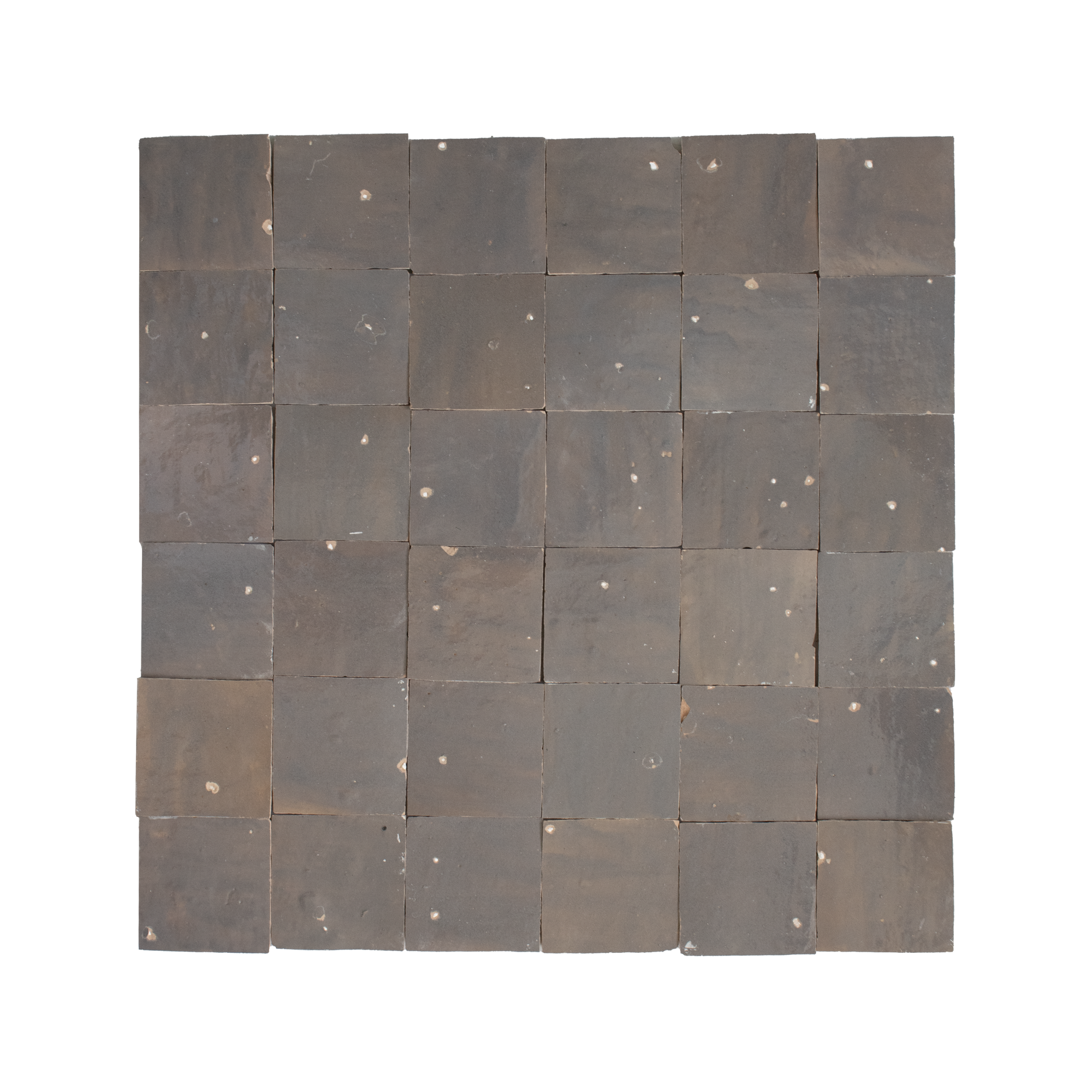 Handmade Moroccan Zellige 4x4 Rusty Pan Terracotta Tile