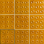 Bubble 4x4 Square Golden Yellow Ceramic Tiles