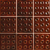 Bubble 4x4 Square Saffron Red Ceramic Tiles