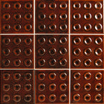 Bubble 4x4 Square Saffron Red Ceramic Tiles