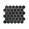 2" Black Matte Hexagon