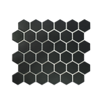 2" Black Matte Hexagon