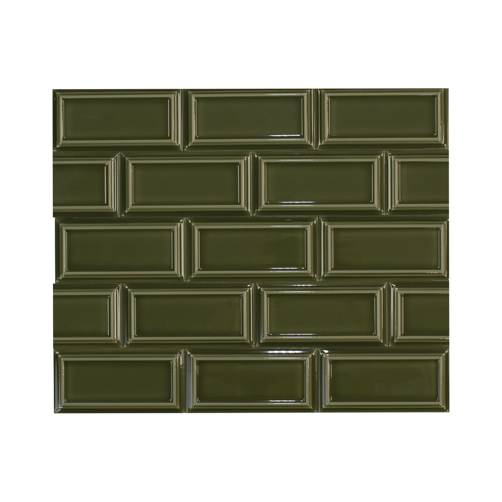 Victorian Olive Green Ceramic Tile