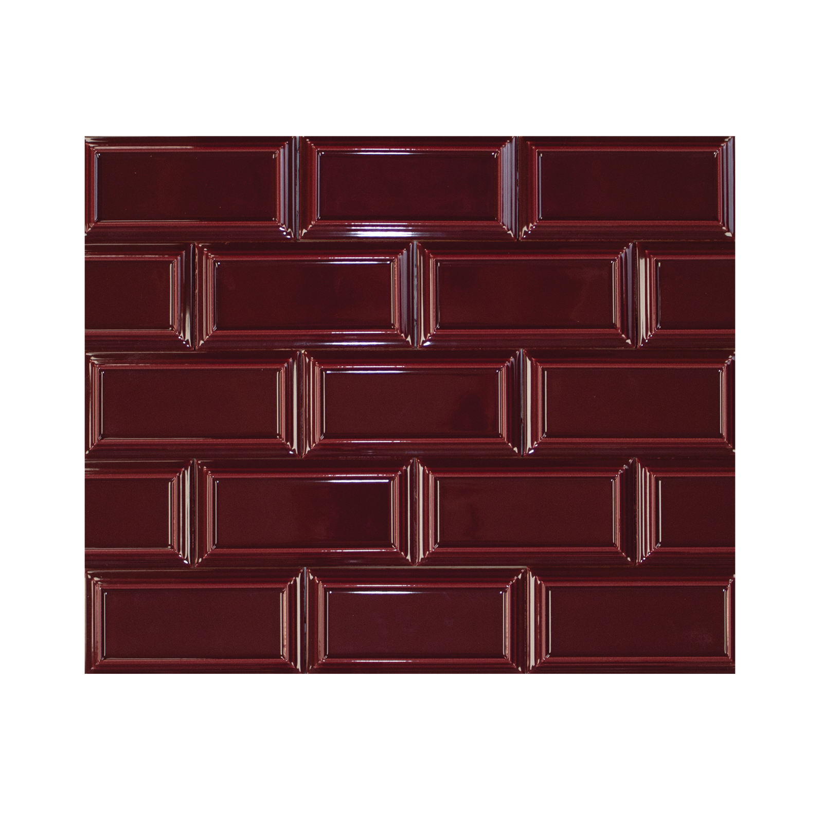 Victorian Merlot Red Ceramic Tile