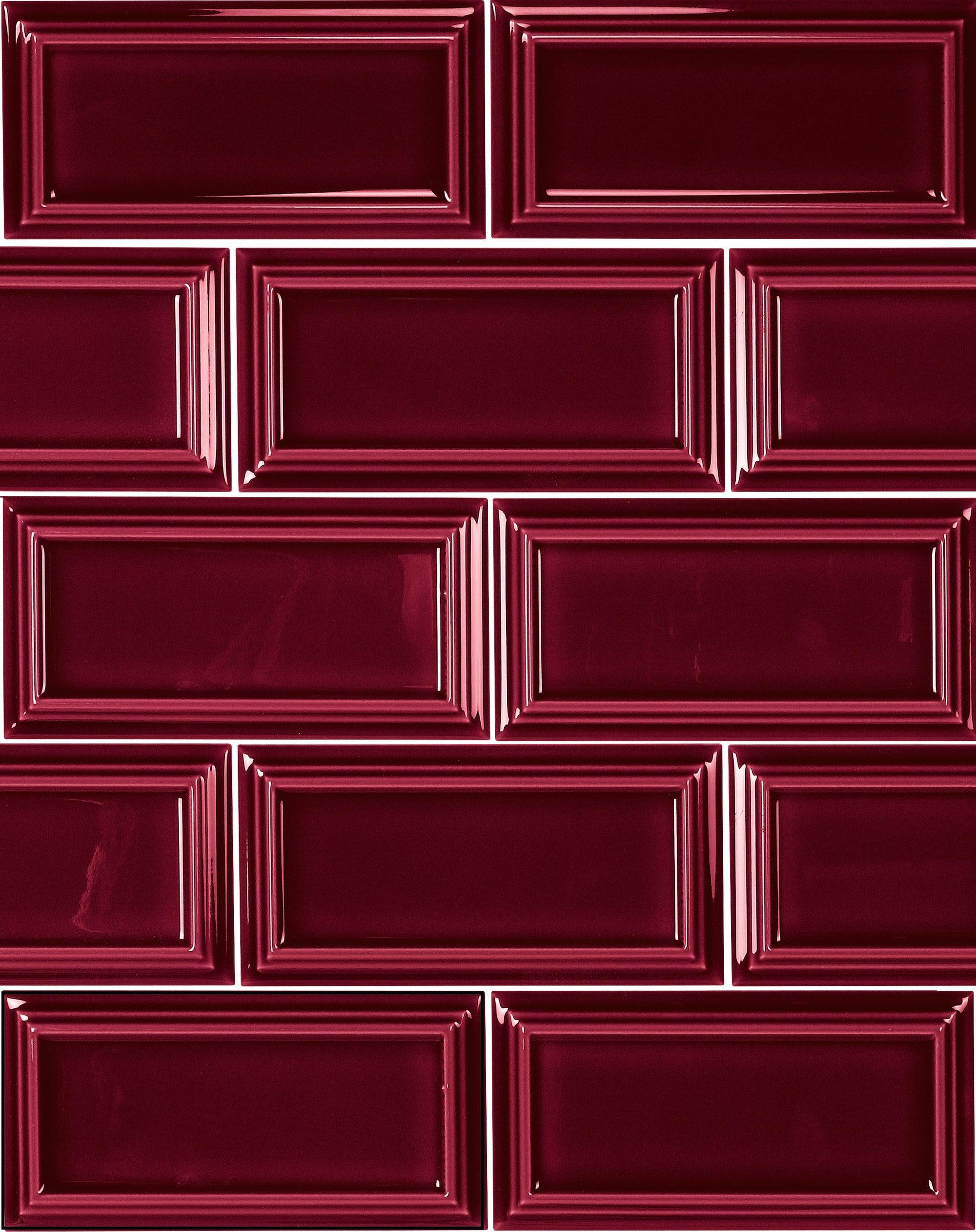 Victorian Merlot Red Ceramic Tile