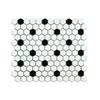 1" Polka Dot Pattern Hexagon