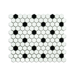 1" Polka Dot Pattern Hexagon