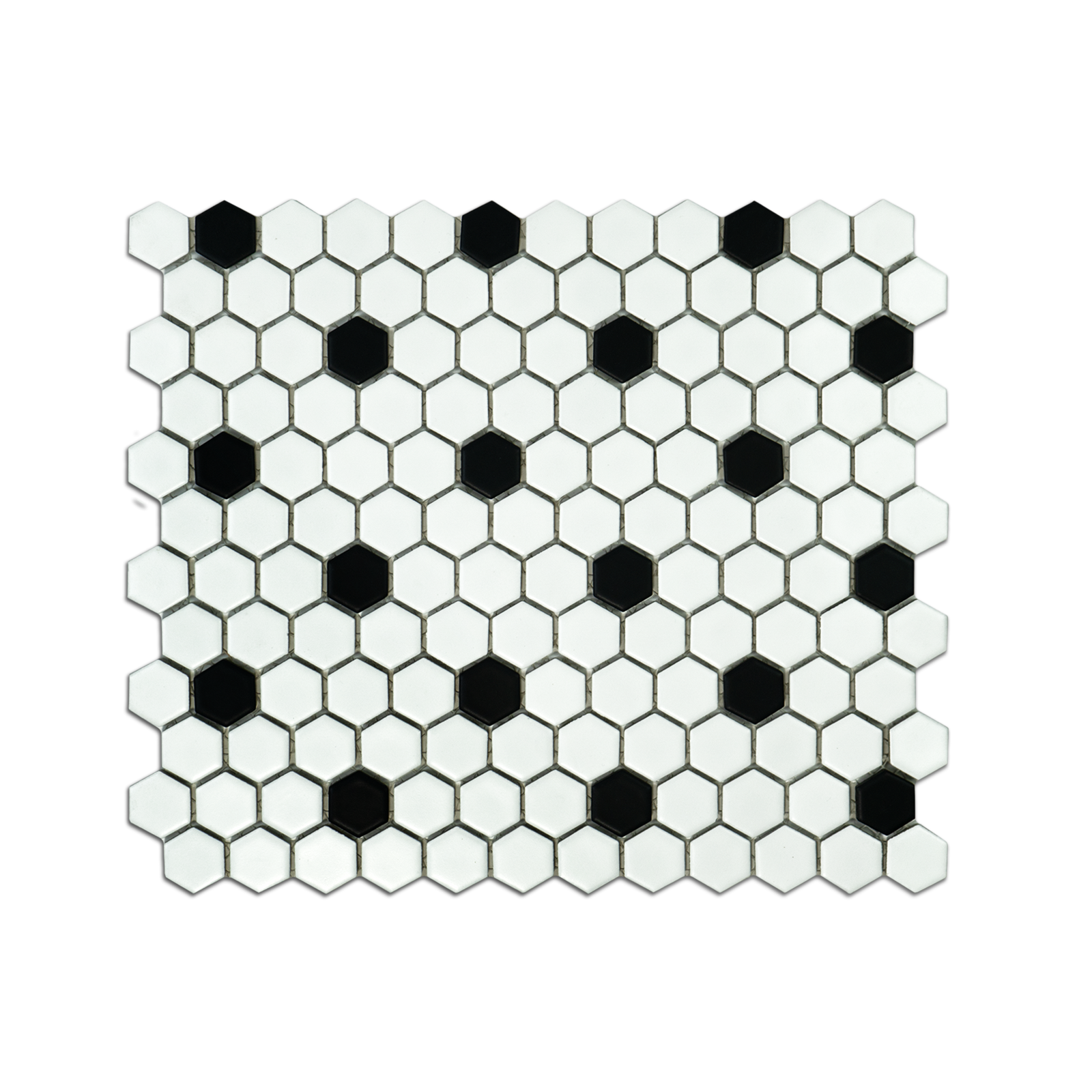 1" Polka Dot Pattern Hexagon