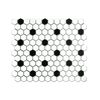 1" Polka Dot Pattern Hexagon