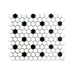 1" Polka Dot Pattern Hexagon