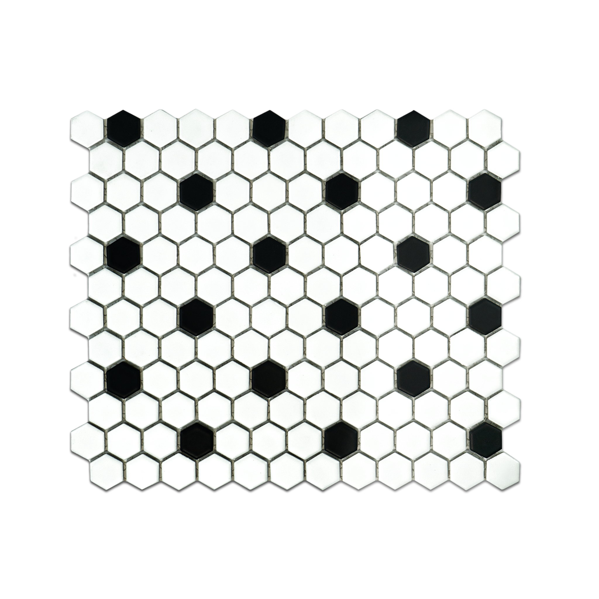 1" Polka Dot Pattern Hexagon