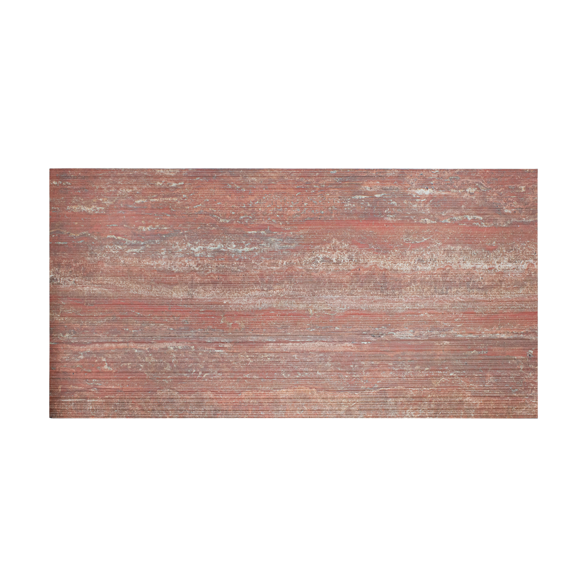 Red Travertine 24x48 Fluted Porcelain Tile