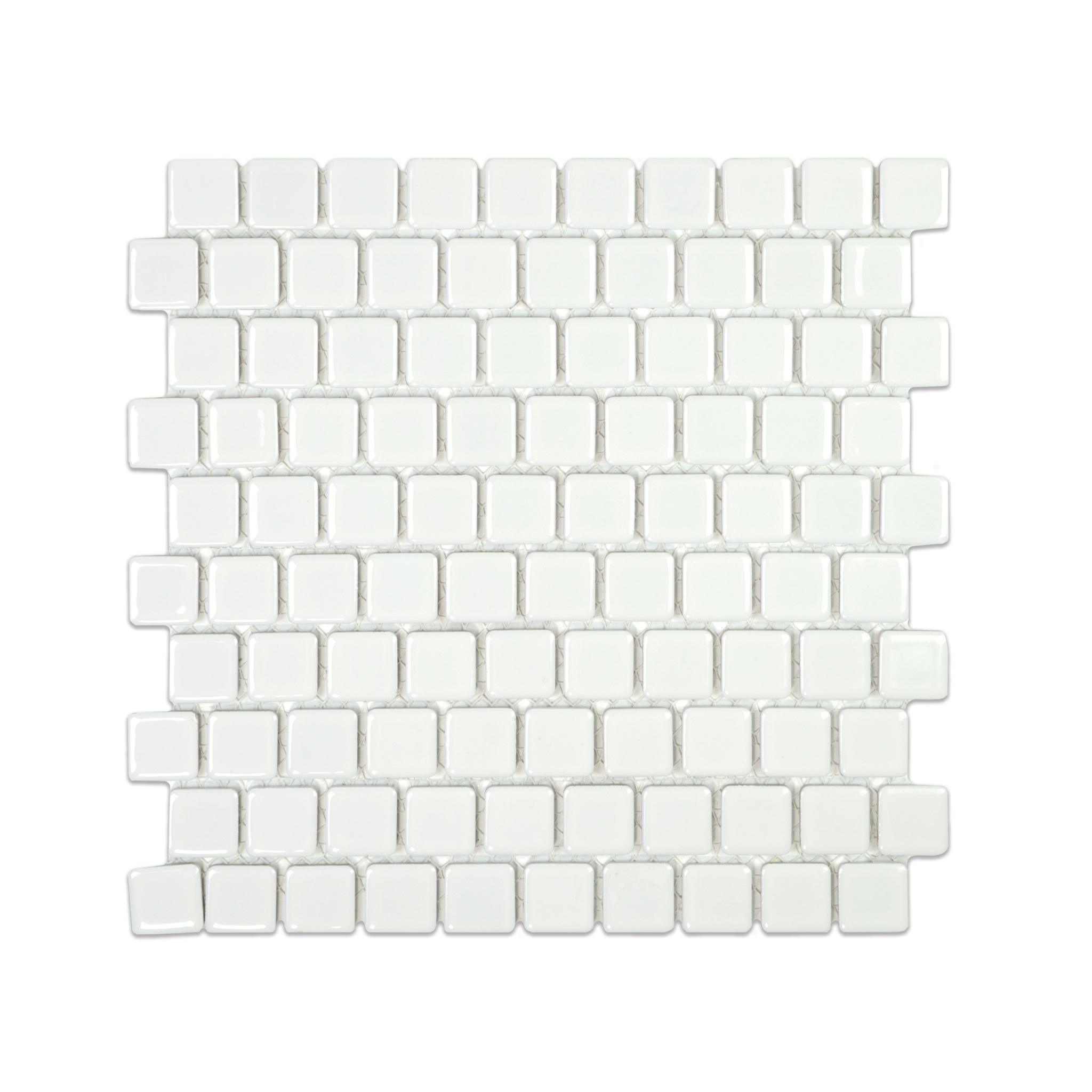 1x1 White Pool Mosaic Tile