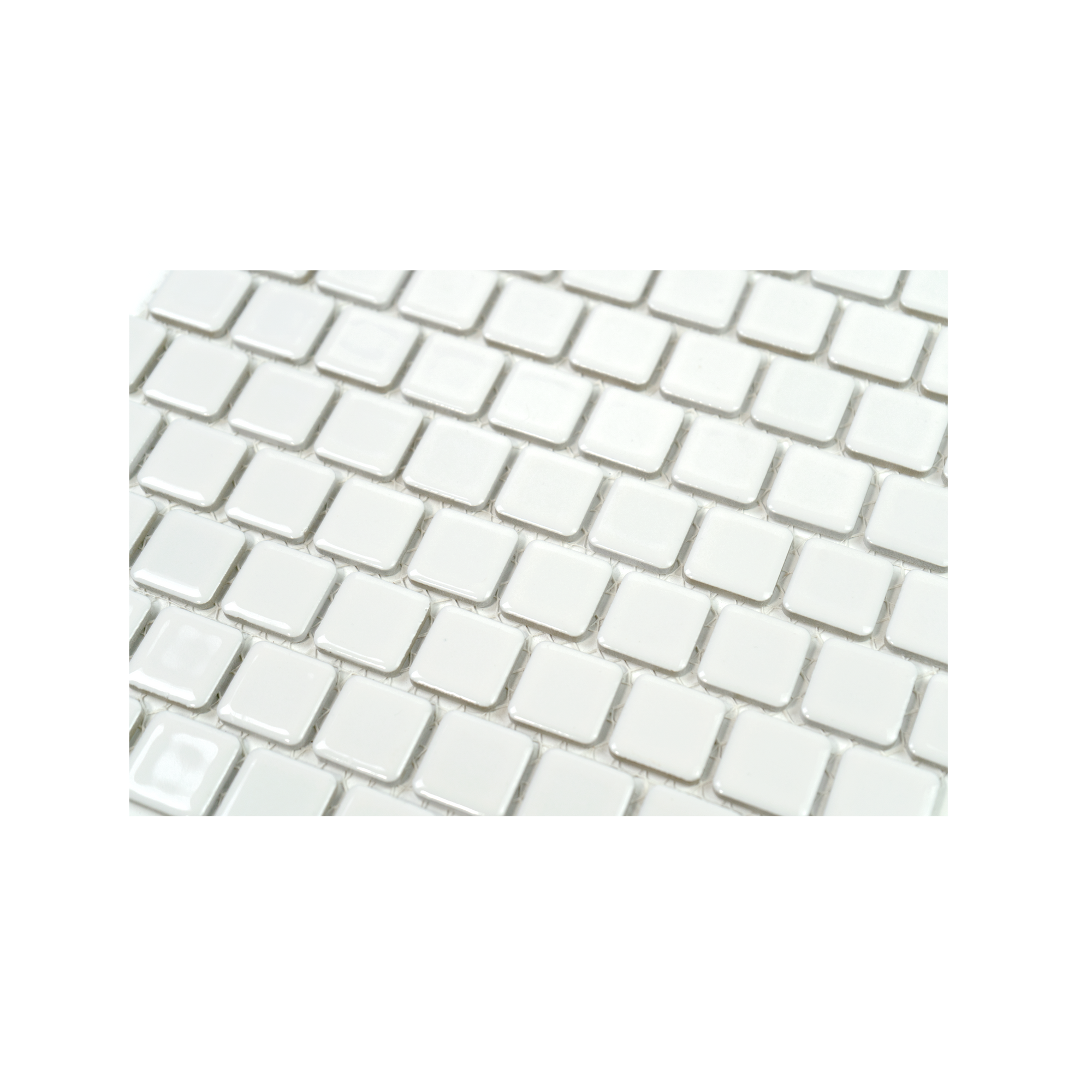 1x1 White Pool Mosaic Tile