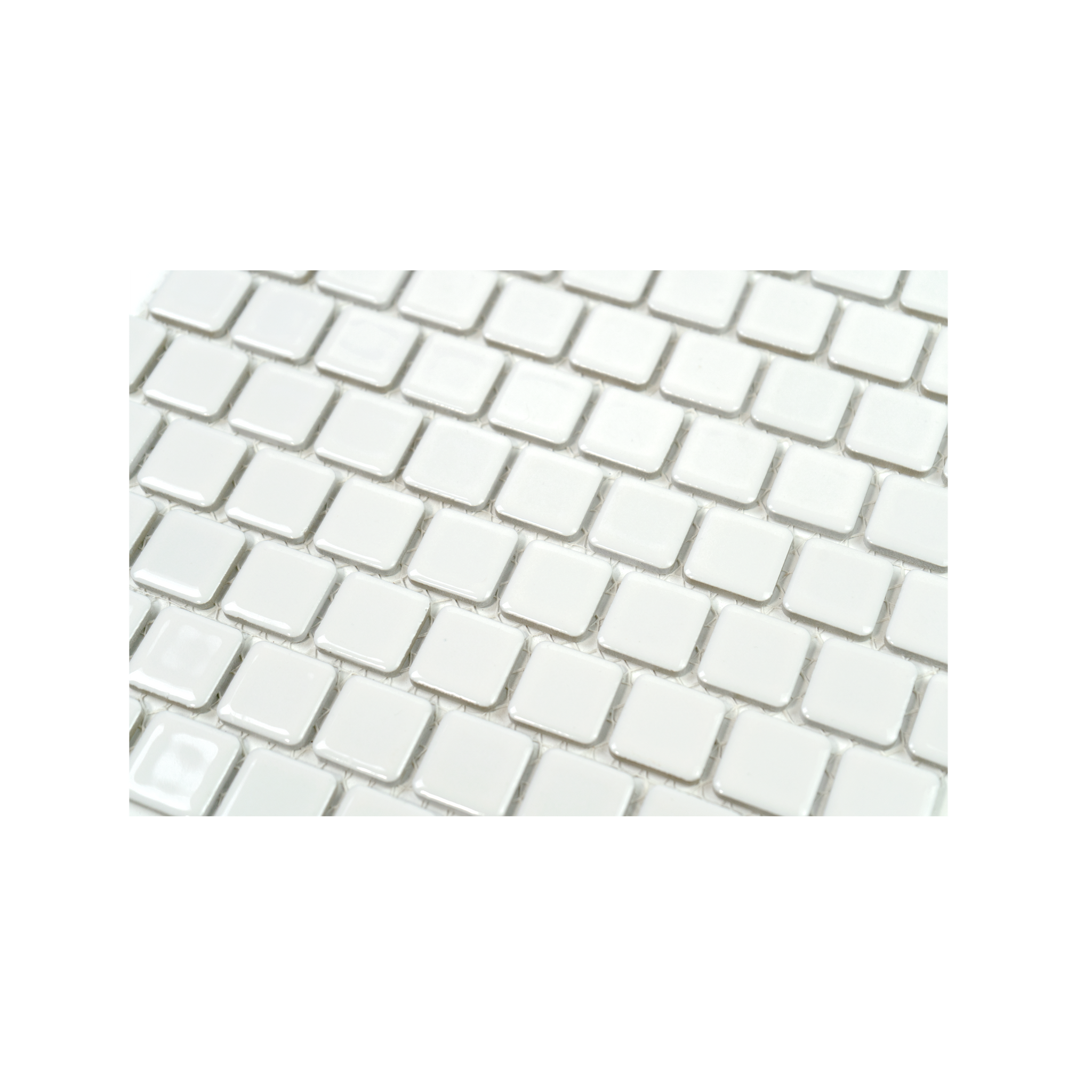 1x1 White Pool Mosaic Tile