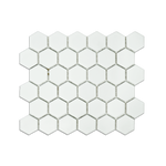 2" White Matte Hexagon