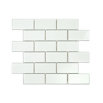 2x4 White Brick Mosaic Tile