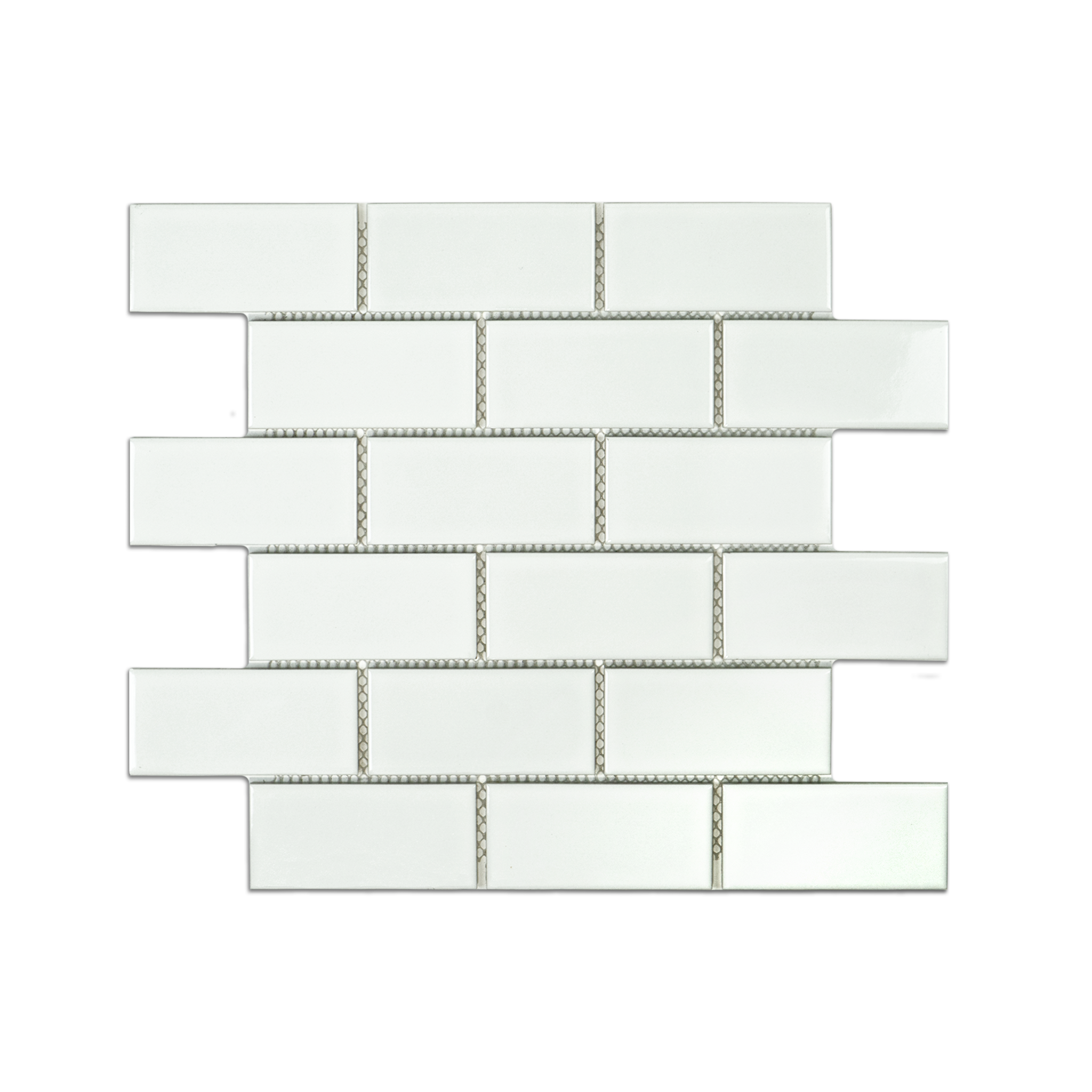 2x4 White Brick Mosaic Tile