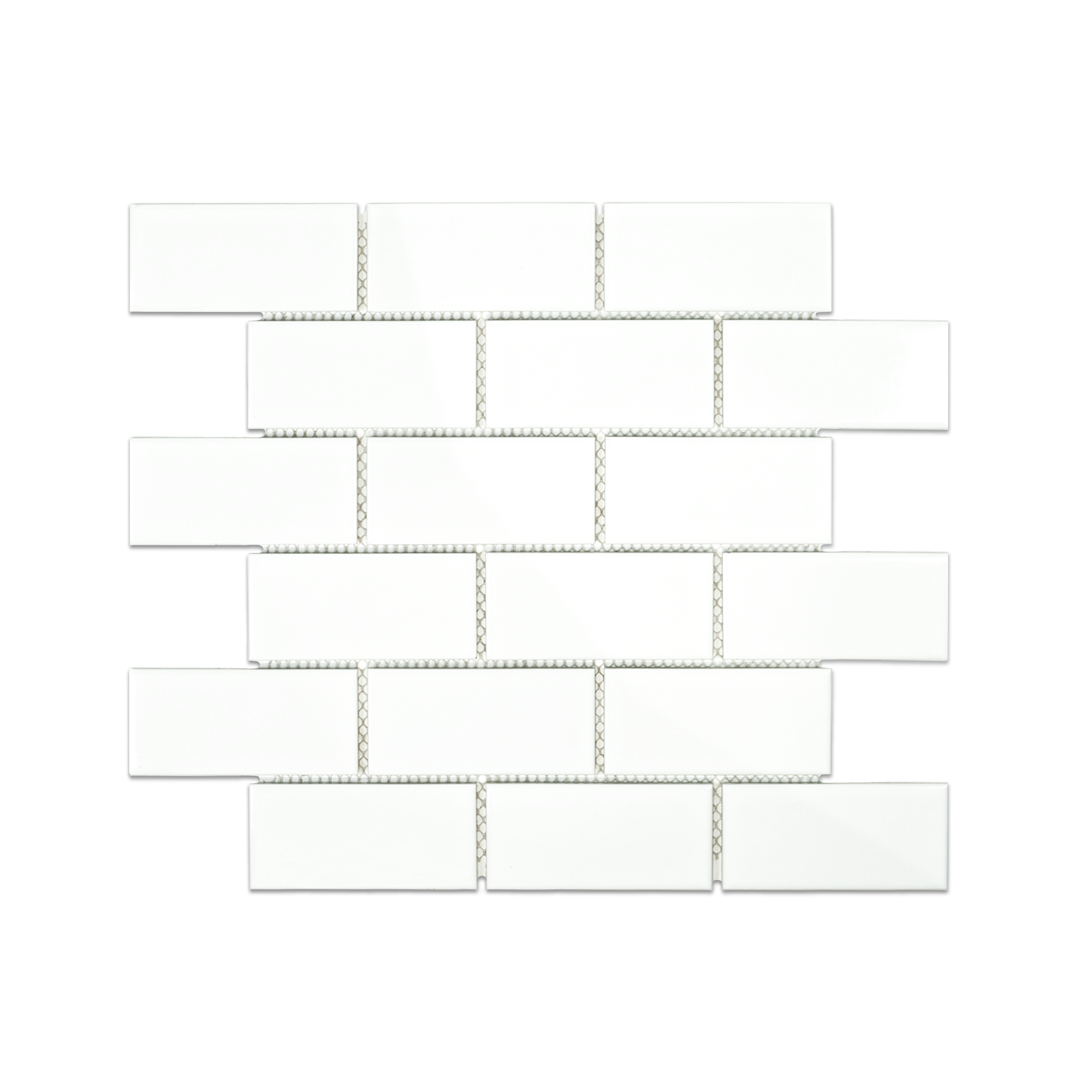 2x4 White Brick Mosaic Tile