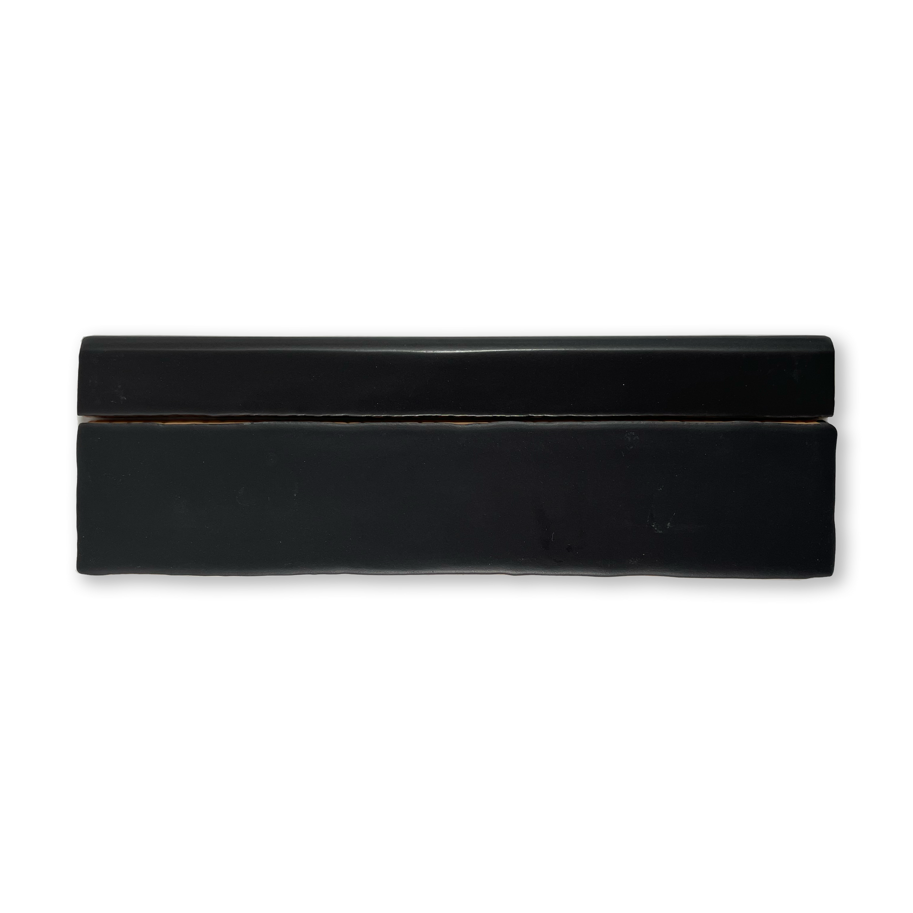 Black 2x6 in Ceramic Tile Bullnose Trim Edge 2 x 6 inch American