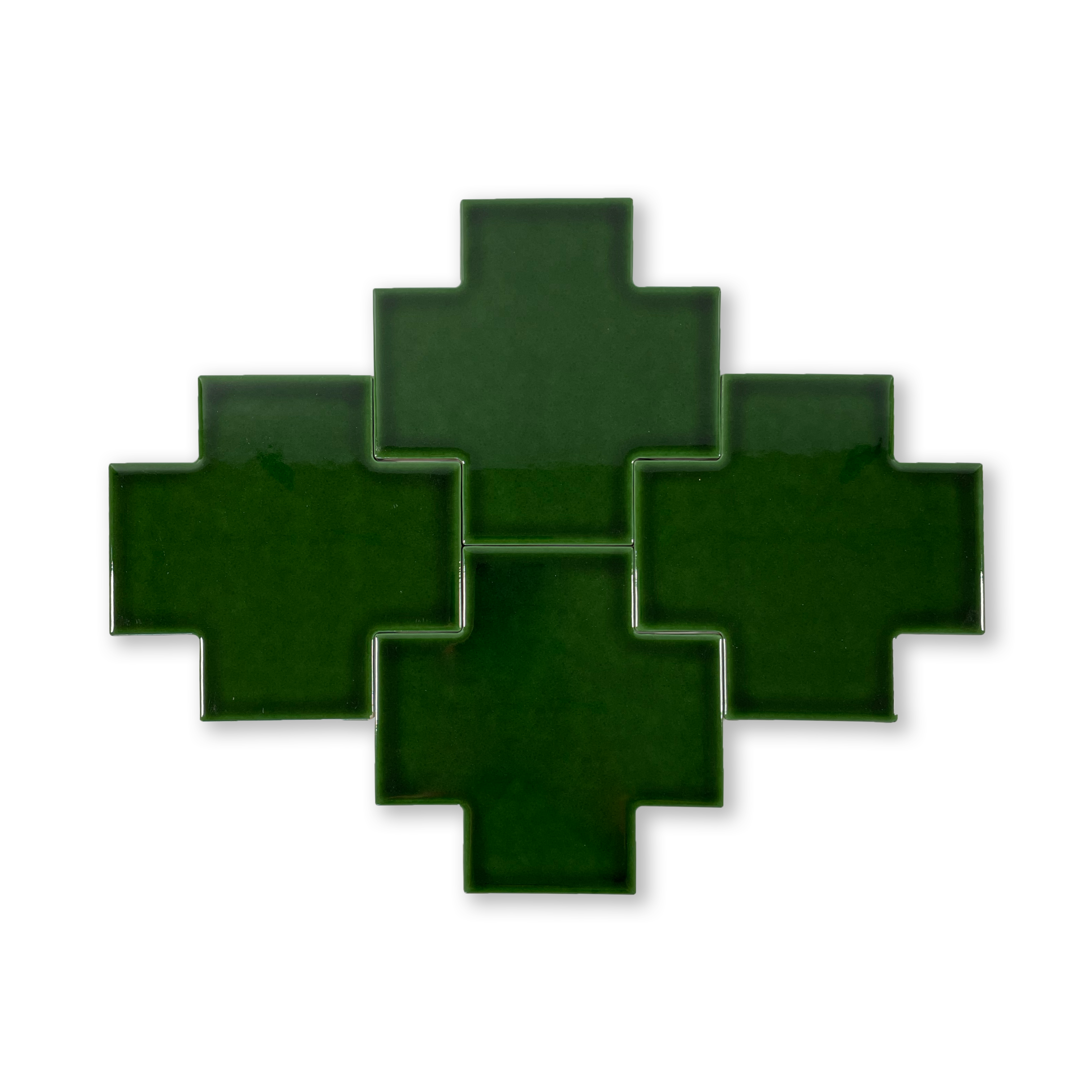 Puzzle Plus 6x6 Emerald Green Glossy Subway Tile