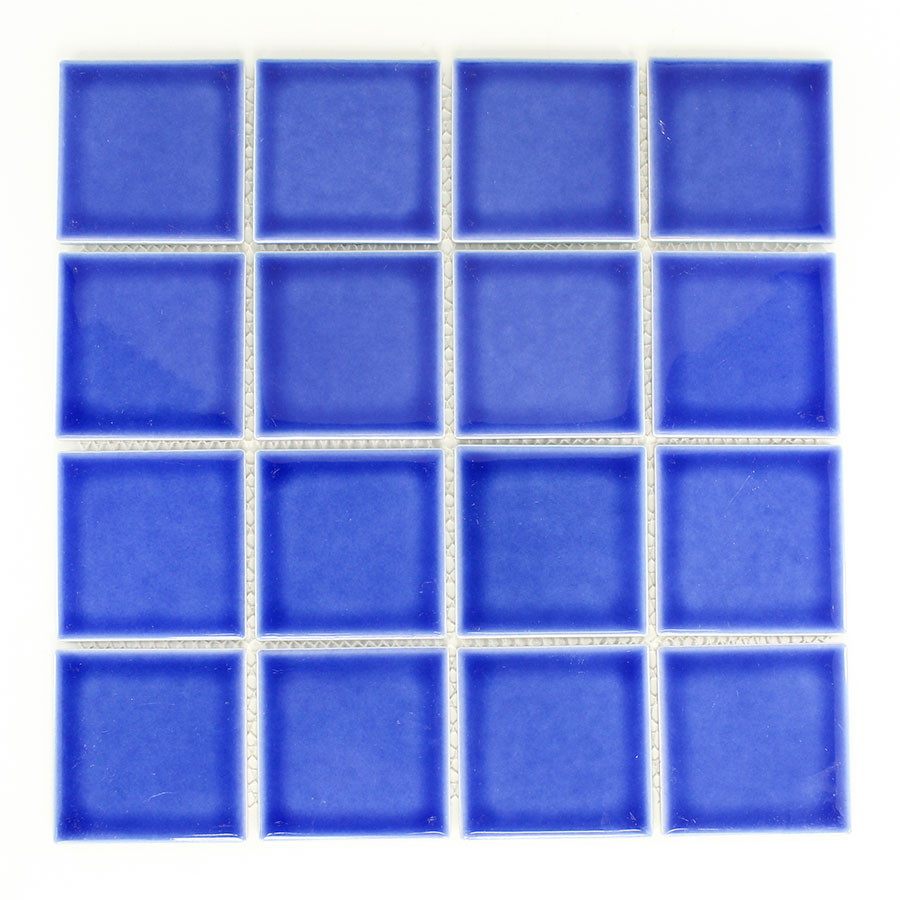 3x3 Electric Blue Pool Mosaic Tile - Cemento Collection