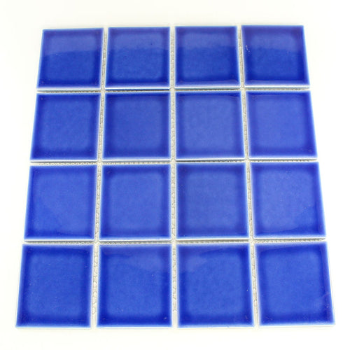 Eclectic Blue Square Mosaic Tile