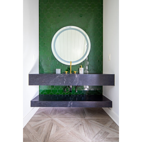 Puzzle Plus 6x6 Emerald Green Glossy Subway Tile